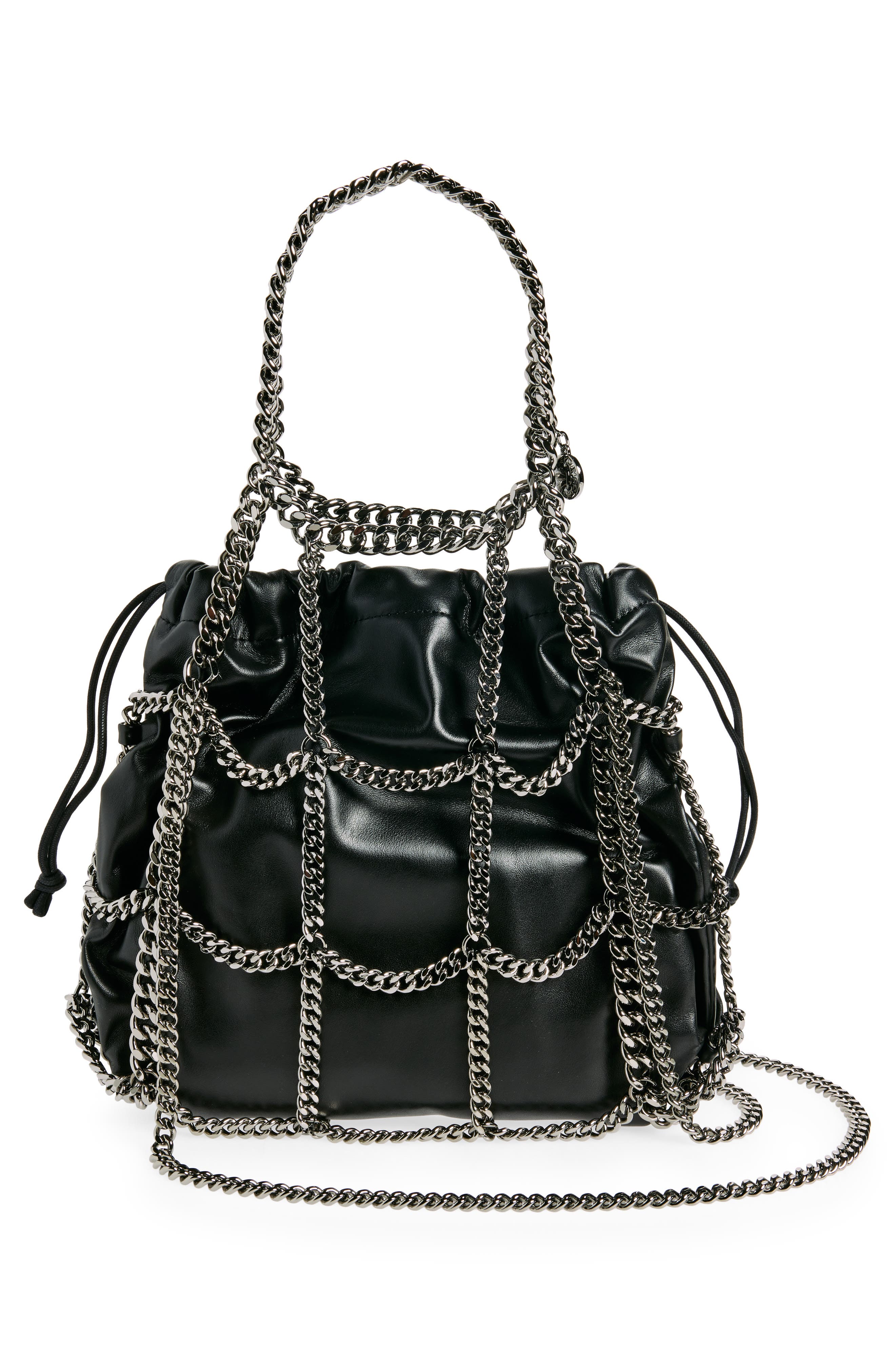Stella McCartney Mini Falabella Chain Cage Tote, Alternate, color, 