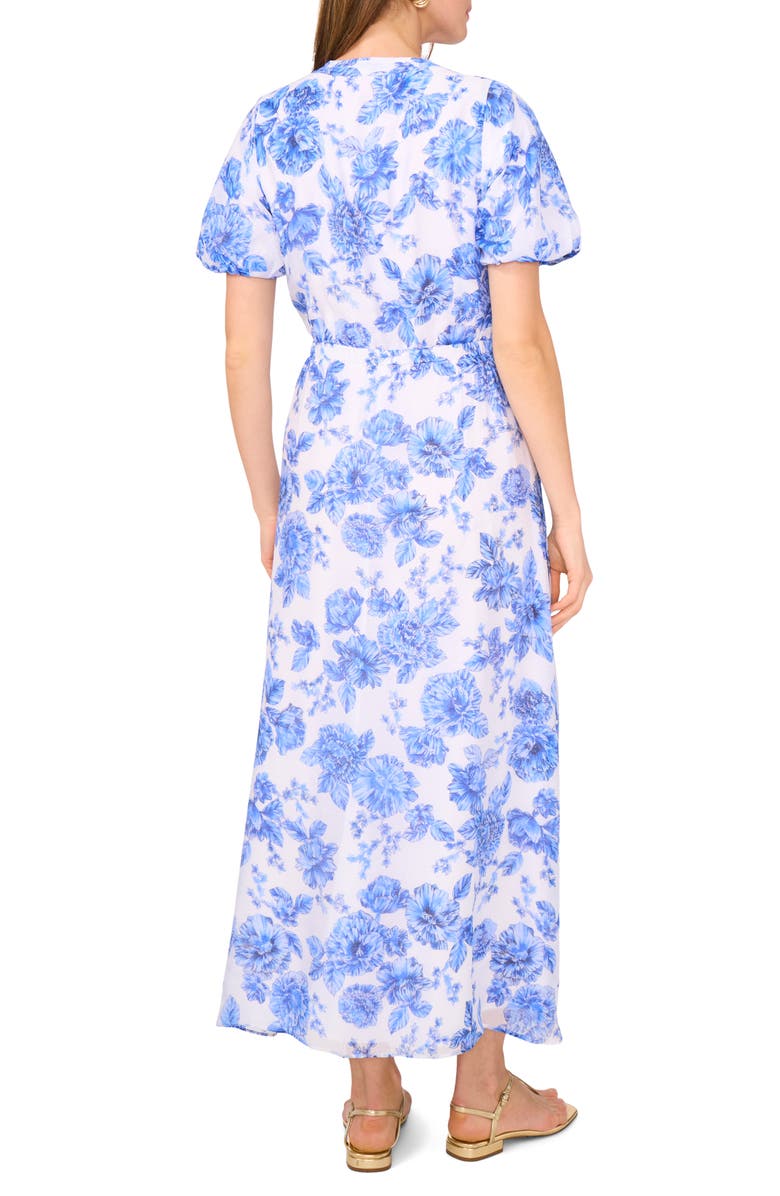 Vince Camuto Floral Puff Sleeve A-Line Maxi Dress, Alternate, color, 