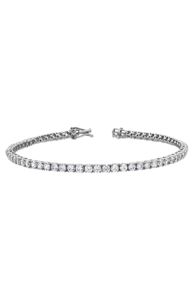 LuvMyJewelry Evelia 5 Ct 10K Gold Lab Grown Tennis Bracelet, Main, color, 10K White Gold