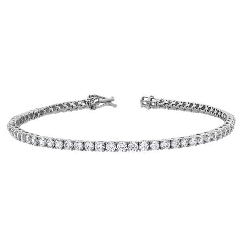 Evelia 5 Ct 14K Gold Natural Diamond Tennis Bracelet