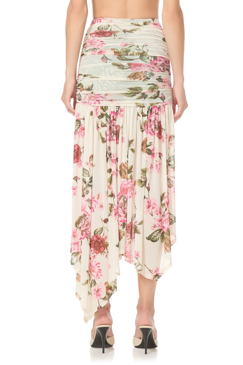 Estella Handkerchief Hem Maxi Skirt, Alternate, color, LAYERED ROSES