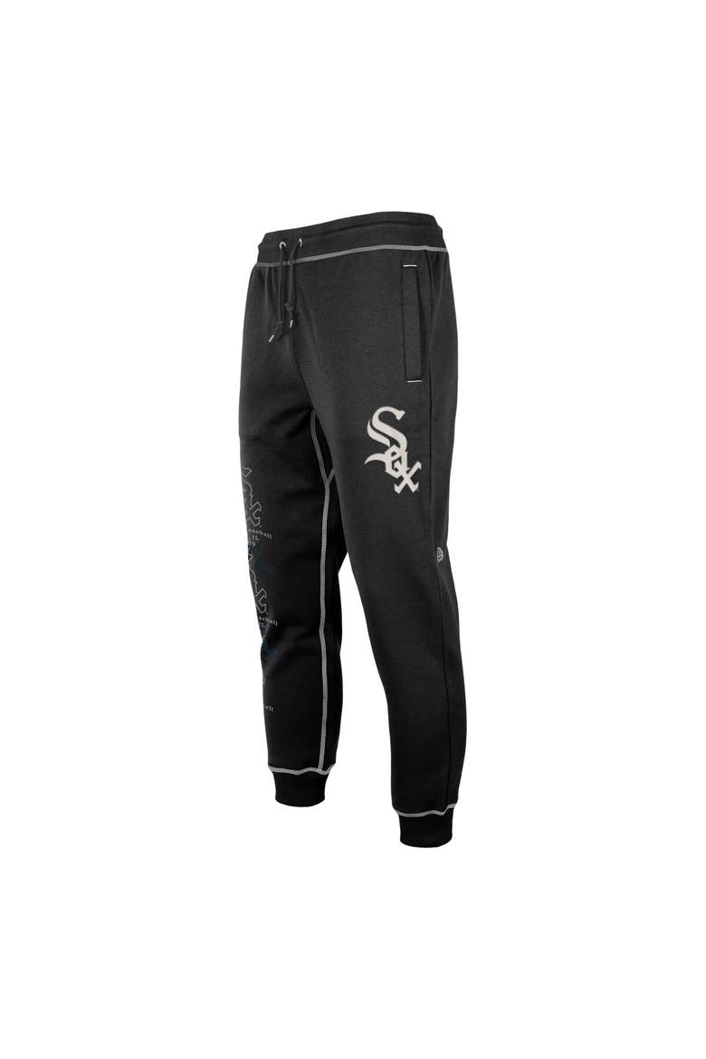 Men's New Era Black Chicago White Sox Team Split Jogger Pants, Alternate, color, Black