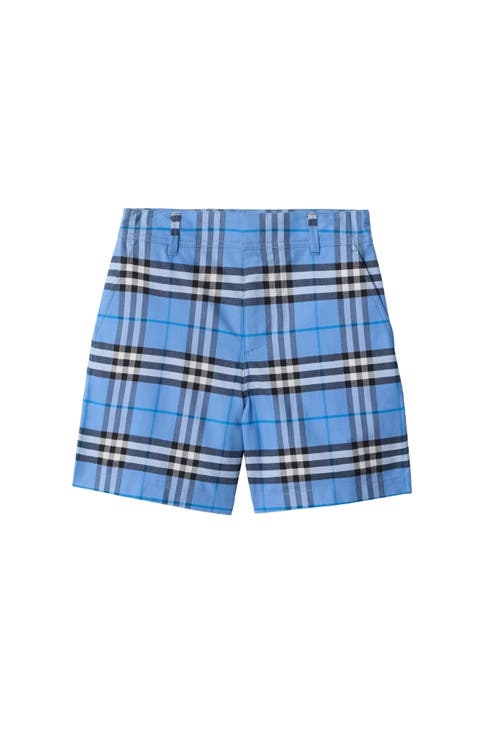 Check Cotton Oxford Shorts