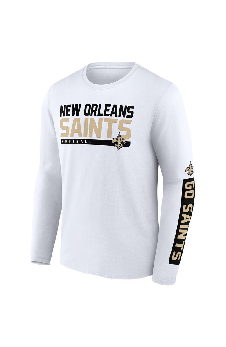 FANATICS Men's Fanatics Branded Black/White New Orleans Saints Two-Pack 2023 Schedule T-Shirt Combo Set, Alternate, color, Black