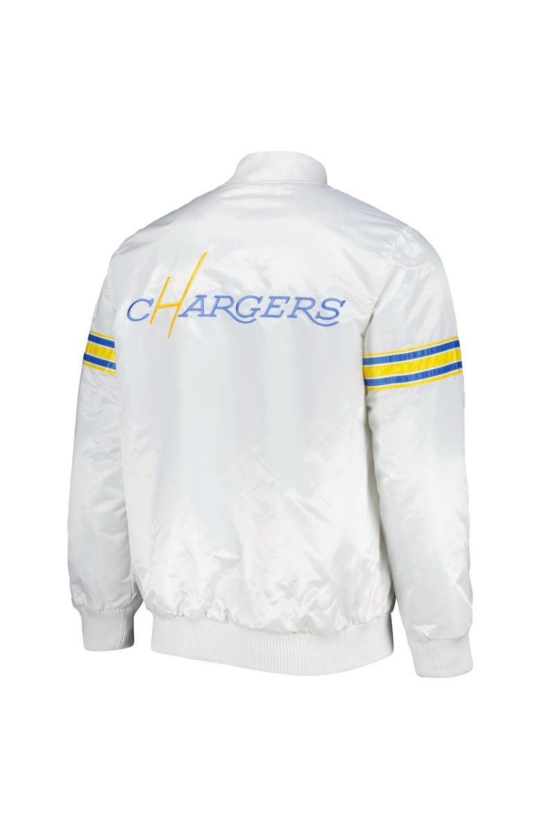 STARTER Men's Starter White Los Angeles Chargers The Power Forward Full-Snap Jacket, Alternate, color, 