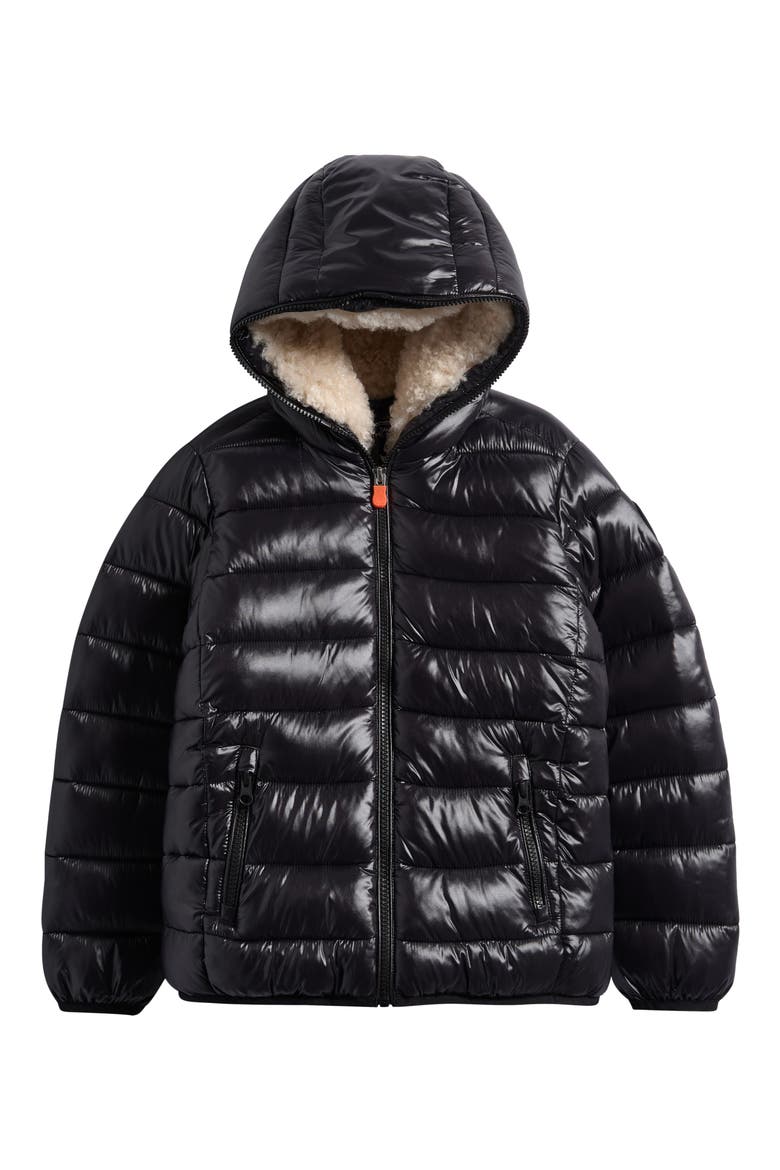 Kids' Gavin Hooded Puffer Jacket, Main, color, BLACK