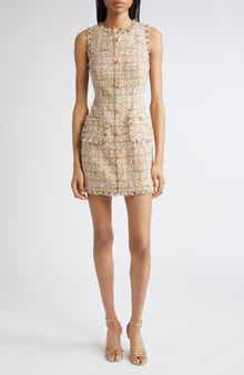 Cinq à Sept Adeline Metallic Bouclé Sheath Dress