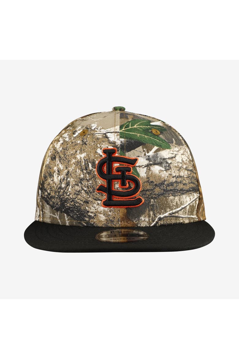 Men's New Era Camo St. Louis Cardinals Realtree Orange Pop 9FIFTY Snapback Hat, Alternate, color, Camo
