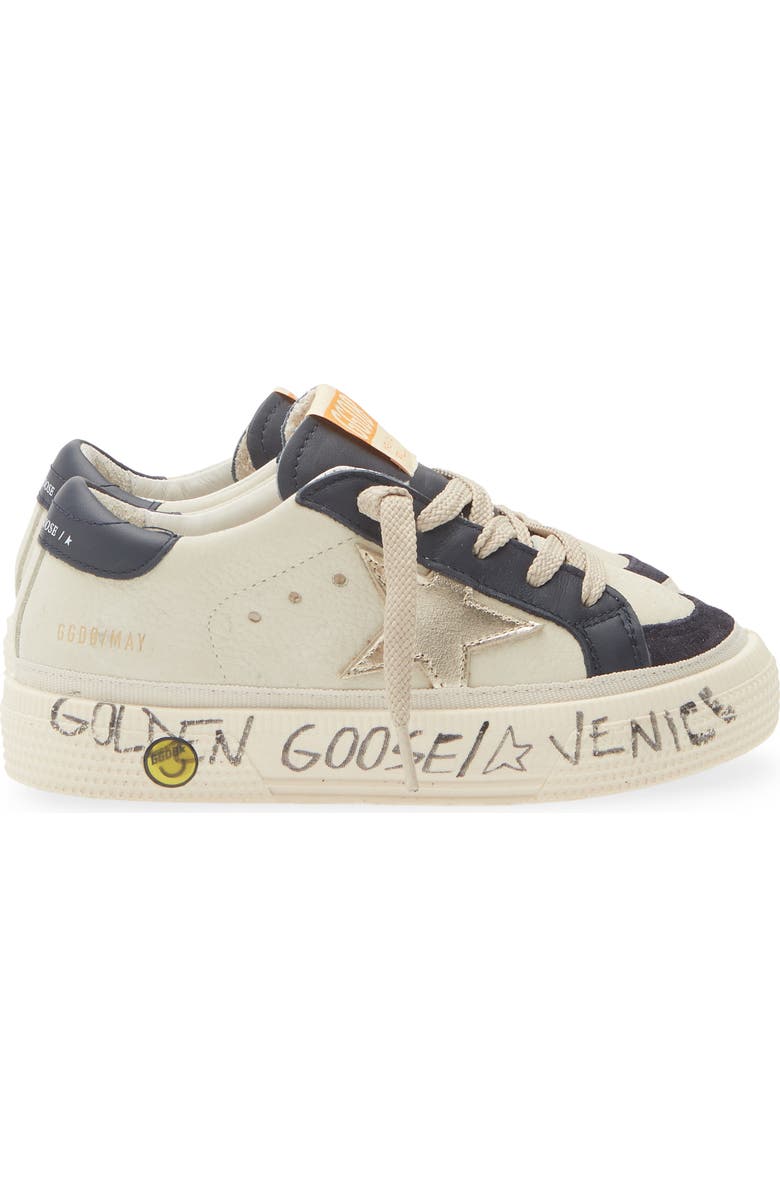 Golden Goose Kids' May Sneaker, Alternate, color, White/ Dark Blue/ Platinum