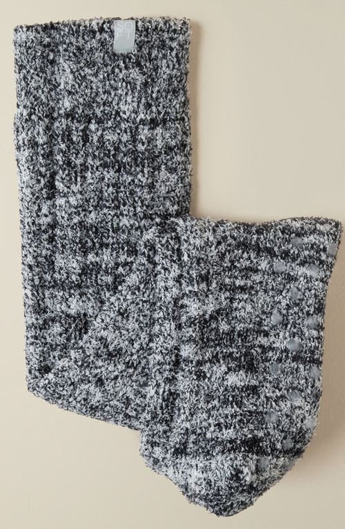 Softies Marshmallow Slouchy Socks With Grippers In Heather Black