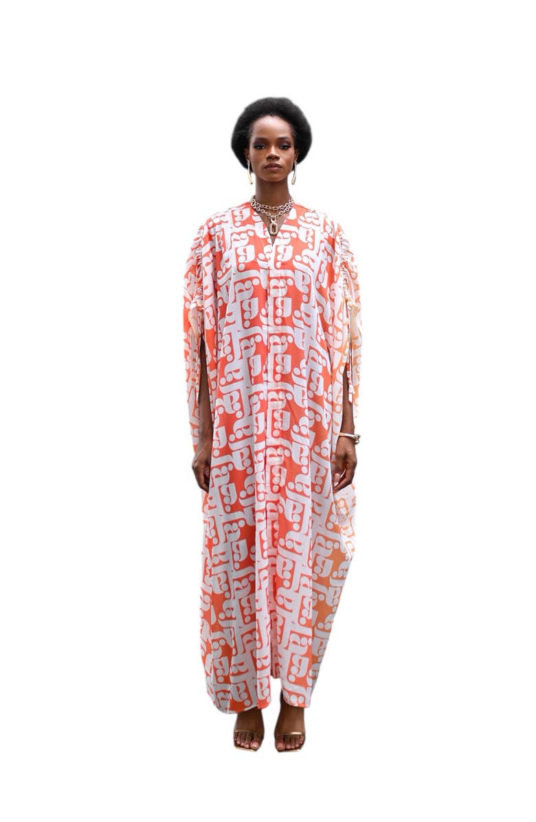 Flaunt Archive Mila Gradient Caftan, Alternate, color, Orange