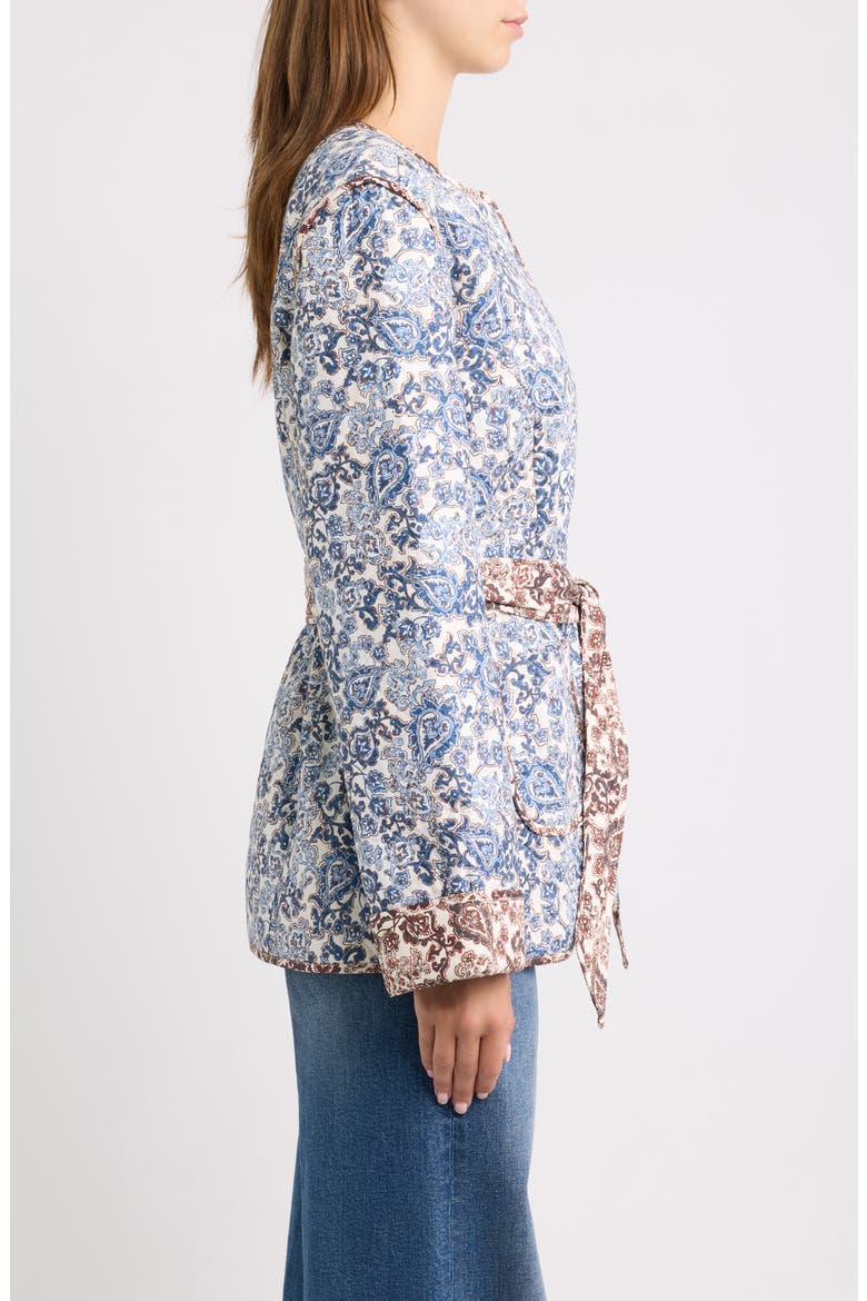 Quilted Belted Jacket, Alternate, color, PAISLEY FLORAL BLOCK