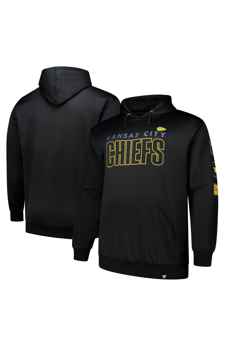 FANATICS Men's Fanatics  Black Kansas City Chiefs Big & Tall Fleece Pullover Hoodie, Main, color, 
