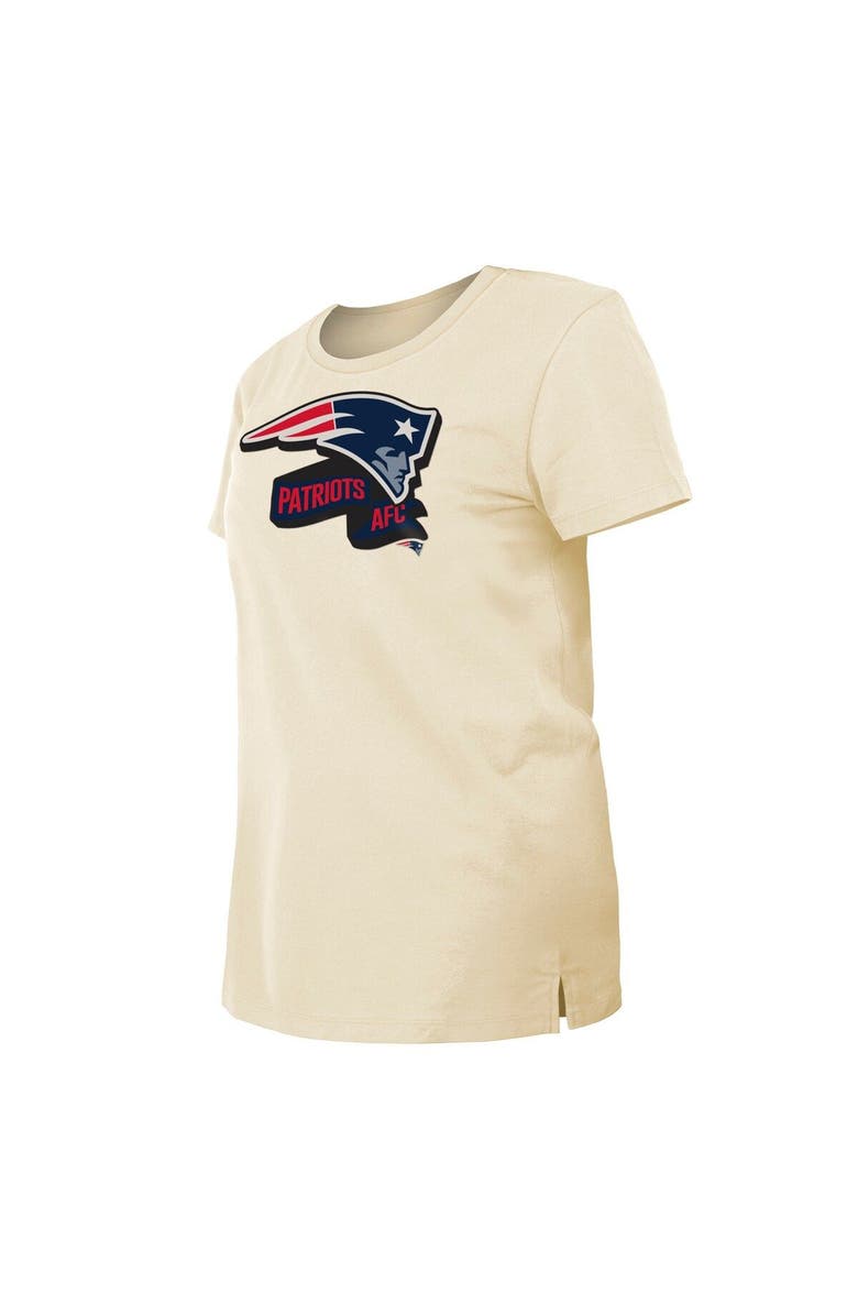 New Era Women's New Era Cream New England Patriots Chrome Sideline T-Shirt, Alternate, color, Cream