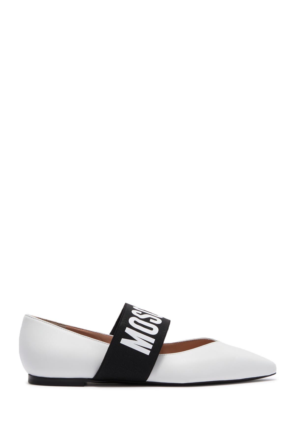 Moschino Pointed Toe Mary Jane Flat, Alternate, color, 
