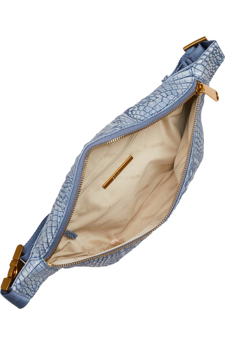 Brahmin Harker Croc Embossed Leather Belt Bag, Alternate, color,