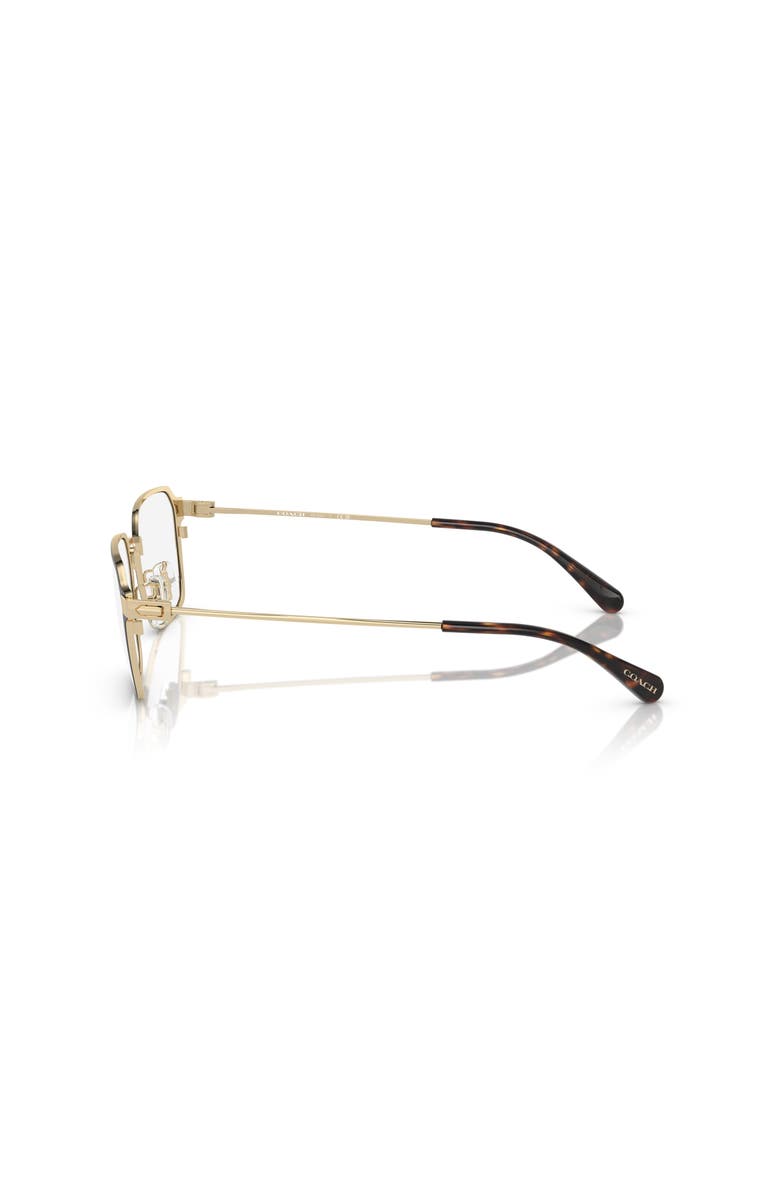 COACH 55mm Rectangle optical glasses, Alternate, color, Black