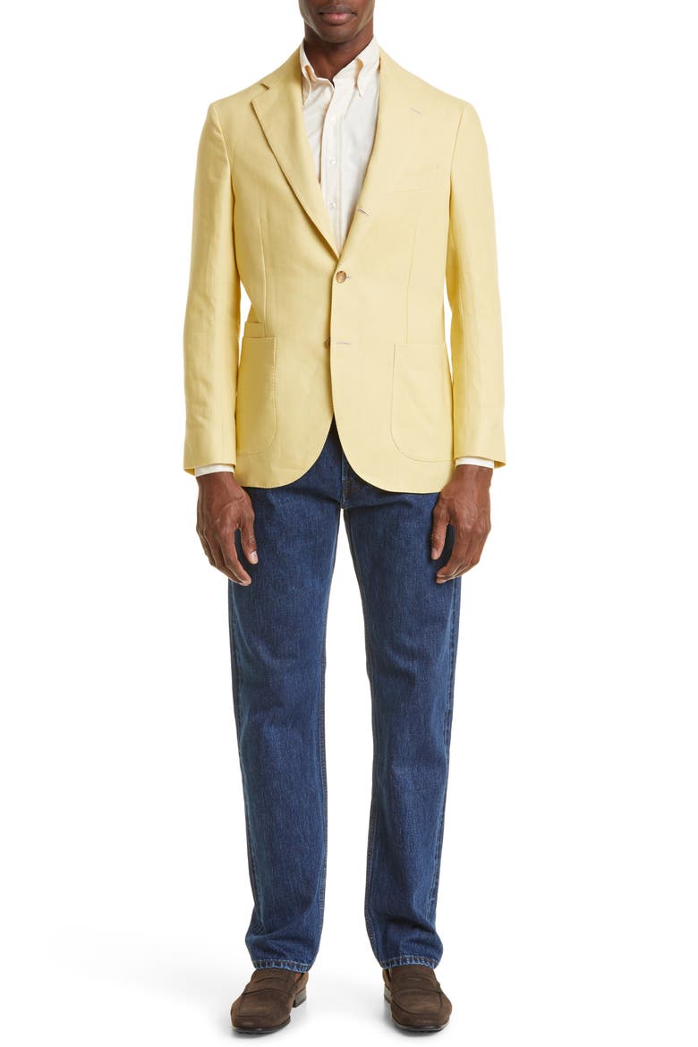 Selvedge Denim Straight Leg Jeans, Alternate, color, BLUE