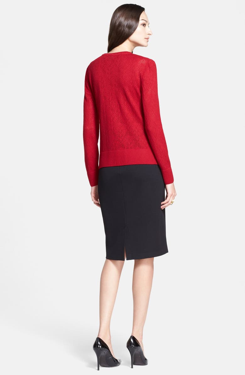 St. John Collection Wool Jersey Cardigan, Alternate, color, 
