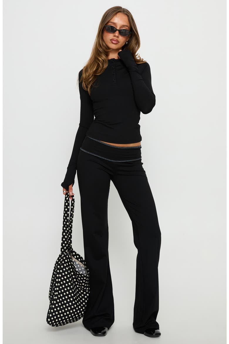 Kobee Jersey Henley, Alternate, color, BLACK