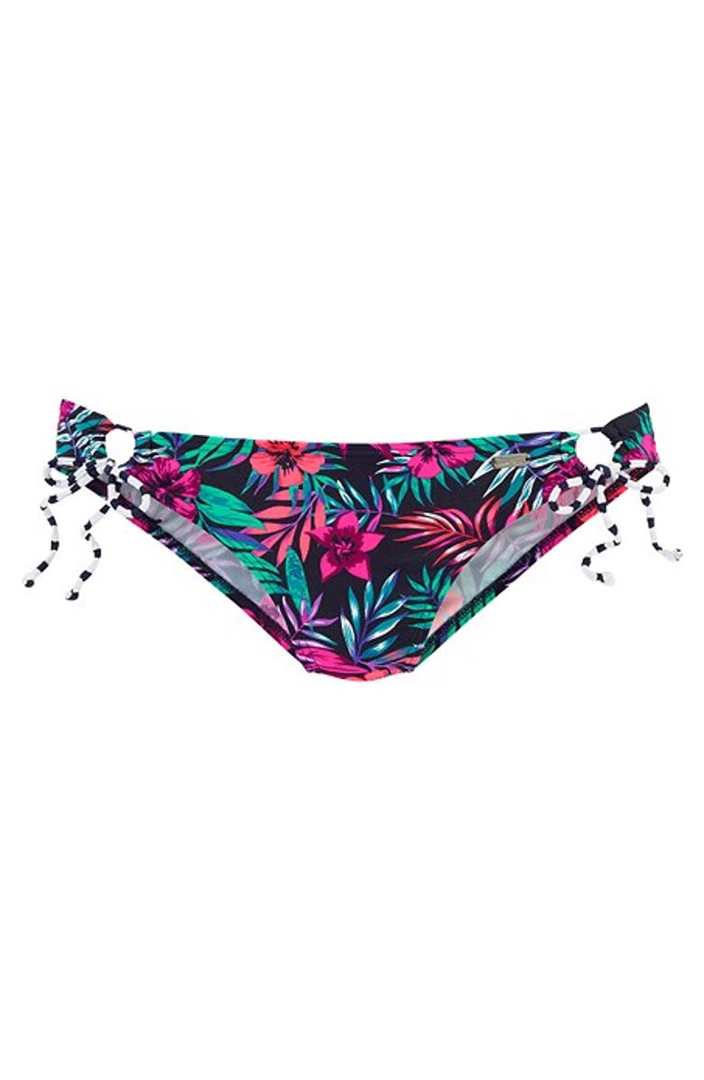 LASCANA Women's Side Tie Bikini Bottom, Alternate, color, Multi Print