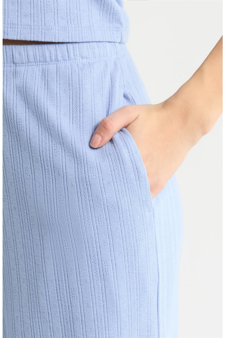 Pointelle Wide Leg Pajama Pants, Alternate, color, BLUEBELL BLOOM