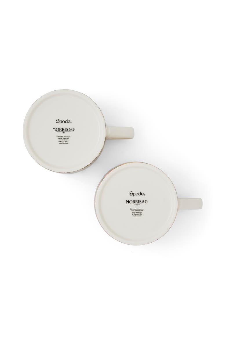 Morris & Co Set of 2 Porcelain Mugs, 12 oz, Alternate, color, Fruit & Honeysuckle