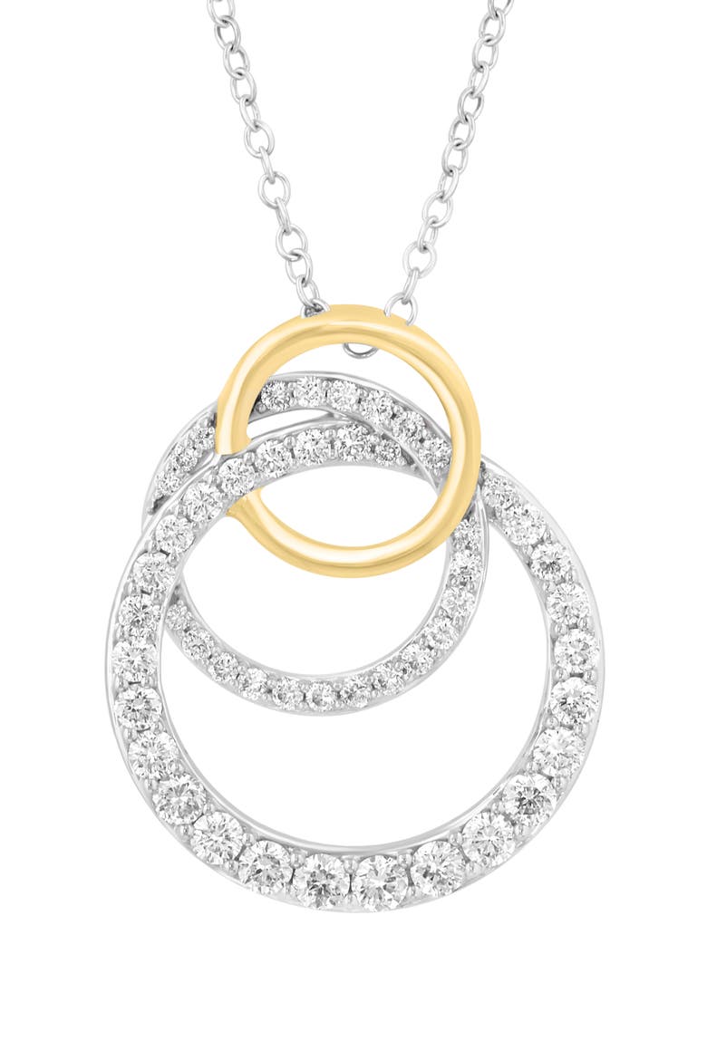 Lab-Grown Diamond Two-Tone Pendant Necklace, Alternate, color, TWO-TONE