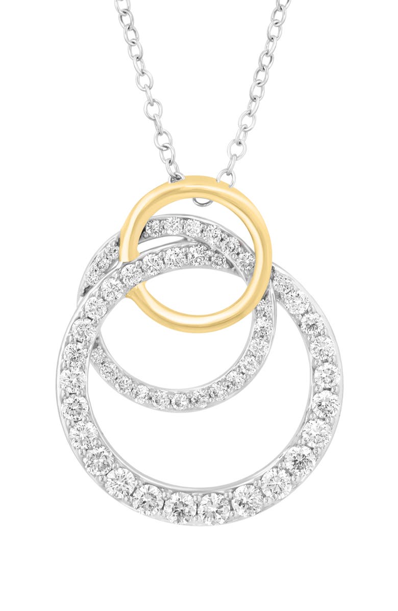 EFFY Lab-Grown Diamond Two-Tone Pendant Necklace, Alternate, color, Two-Tone