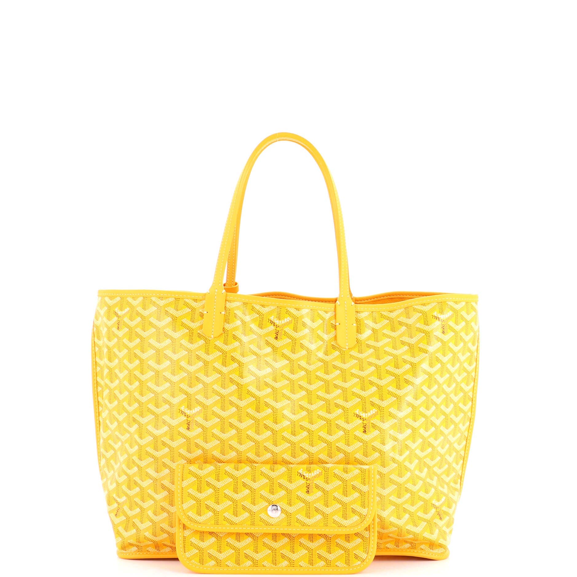 Pre-Owned Goyard Anjou Reversible Tote Coated Canvas PM, Alternate, color, Yellow
