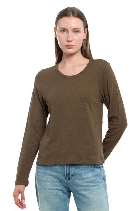 Baby Fit Long Sleeve Shrunken Crew Top