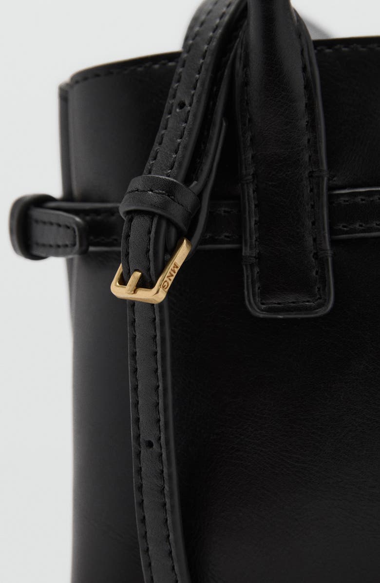 MANGO Padlock Detail Mini Shopper Bag, Alternate, color,