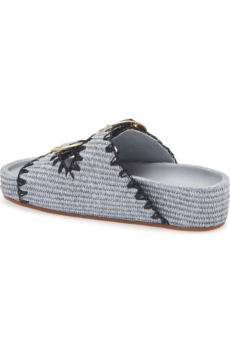 Loeffler Randall Theo Double Band Slide Sandal, Alternate, color, Light Blue/Black