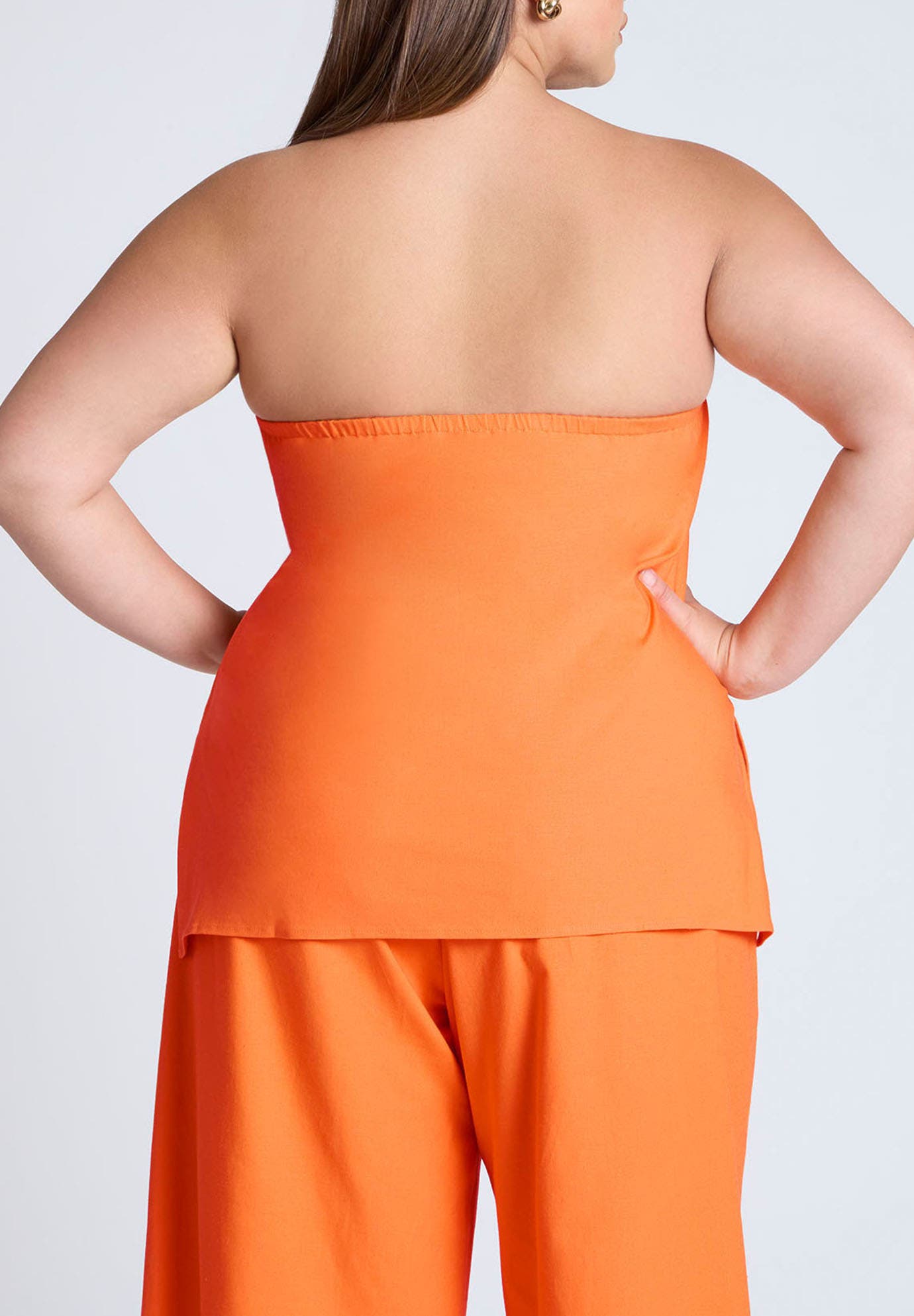 Linen Blend Column Tube Top - image 2