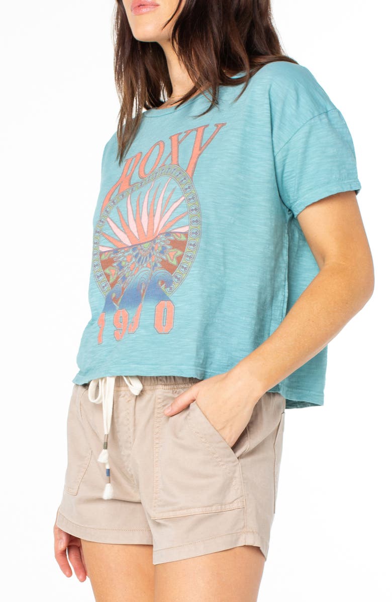 Roxy Surfs Up Logo Cotton Graphic T-Shirt, Alternate, color,