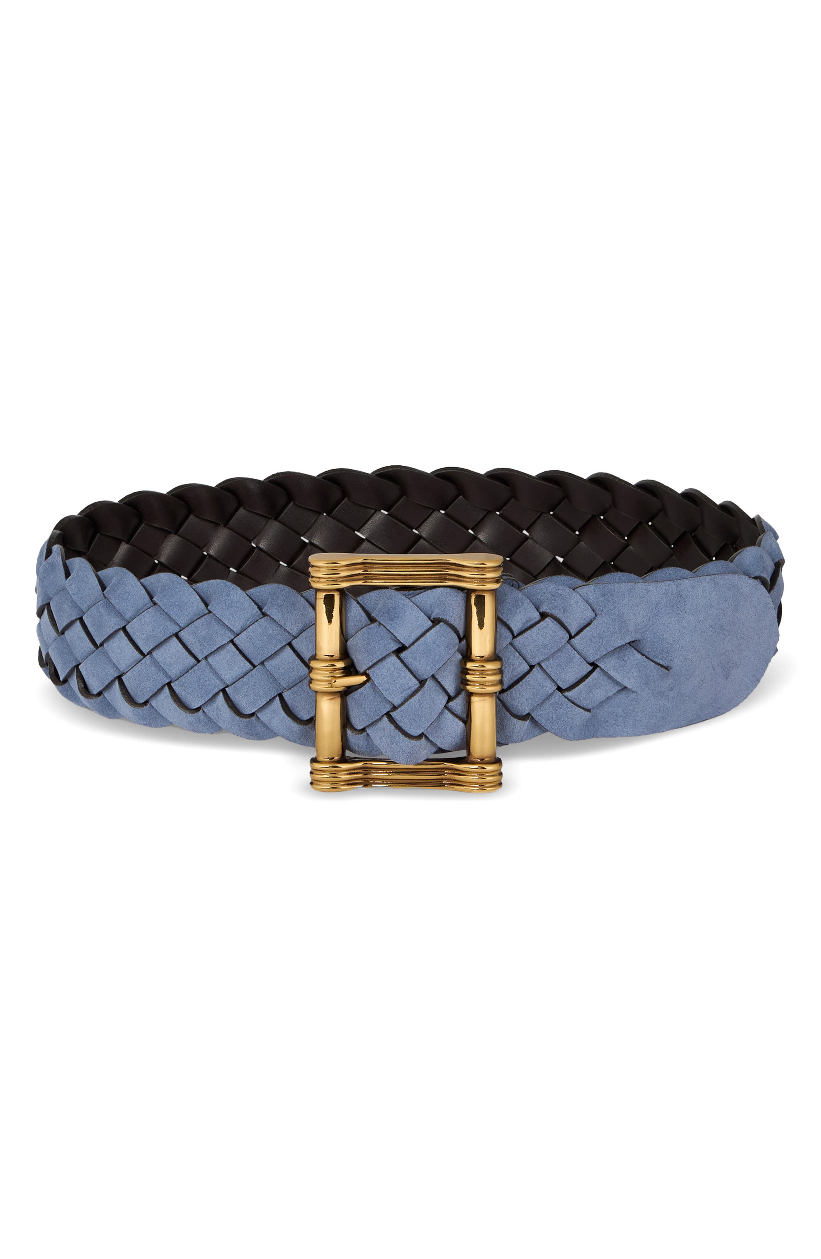 blue designer belt