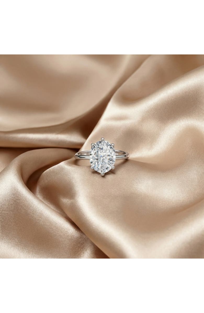 Bliss Diamond Certified 1 1/2Ct Lotus Solitaire Diamond Engagement Ring 14k Gold Lab Grown, Alternate, color, 14K White Gold