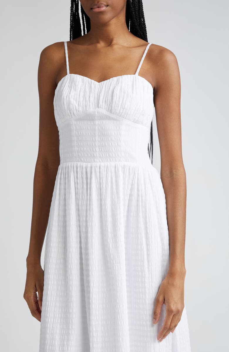 Ramy Brook Laylah Seersucker Maxi Sundress, Alternate, color, Ivory Textured Cotton