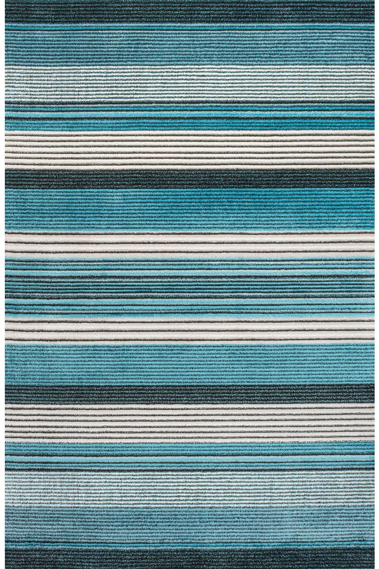 Duxbury Gradient Ticking Striped Area Rug, Main, color, Blue/Navy