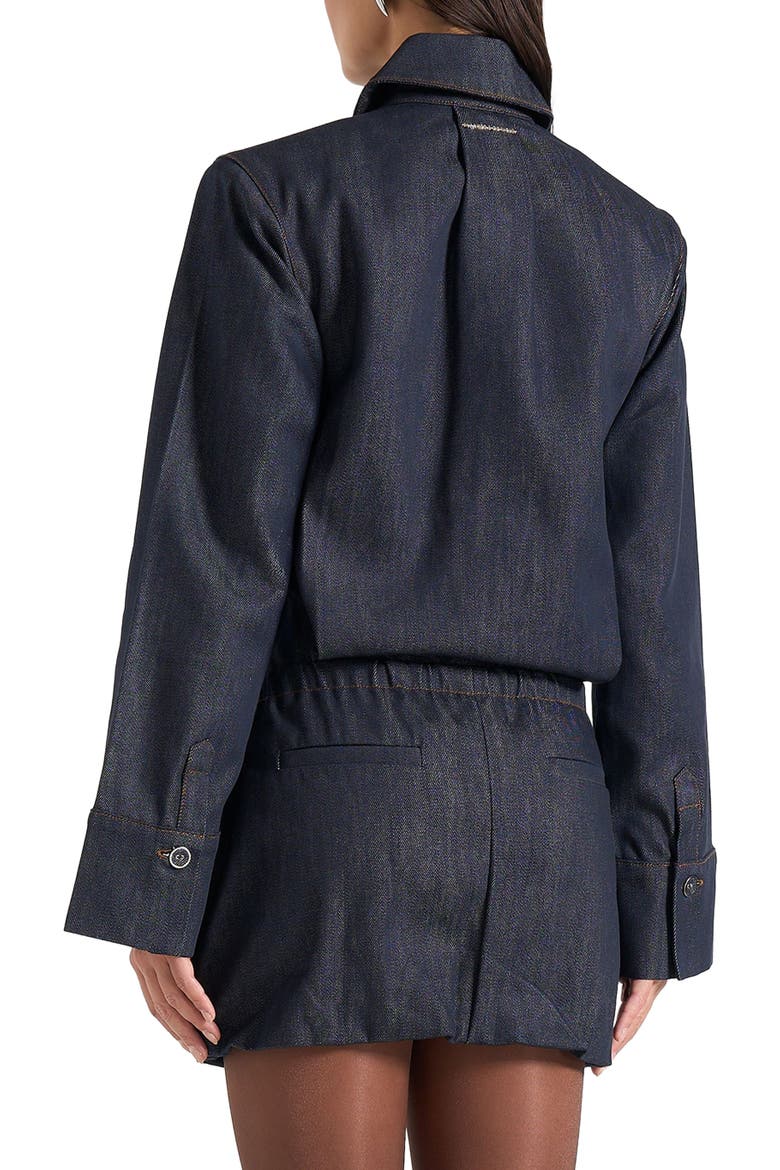 Laure Cargo Shirt Mini Dress, Alternate, color, Indigo