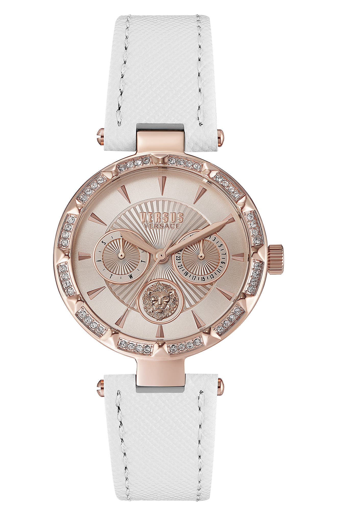 VERSUS Versace Sertie Leather Strap Watch, 36mm