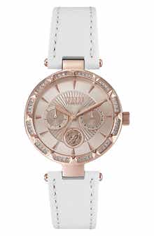 VERSUS Versace Sertie Leather Strap Watch, 36mm
