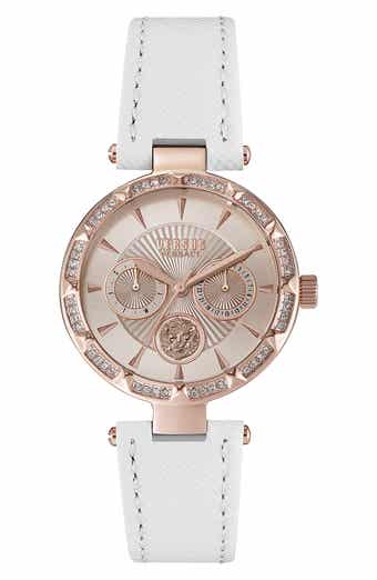 VERSUS Versace Sertie Leather Strap Watch, 36mm