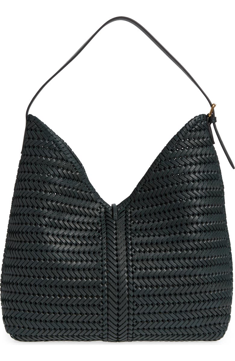 Anya Hindmarch Neeson Tassel Woven Leather Hobo Bag, Alternate, color,