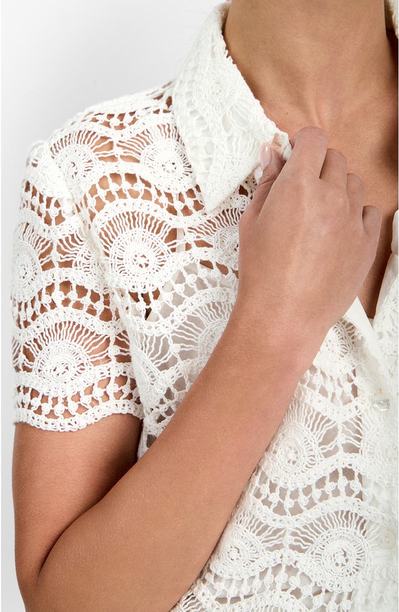 Trina Turk Triton Top, Alternate, color, Whitewash