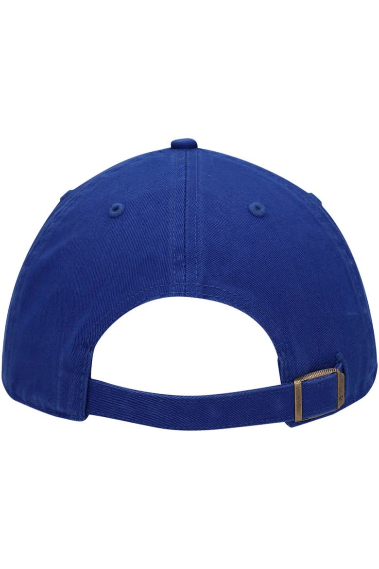 Men's '47 Royal Brooklyn Dodgers Logo Cooperstown Collection Clean Up Adjustable Hat, Alternate, color, Royal