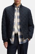 BOSS Corle Quilted Water Repellent Reversible Bomber Jacket