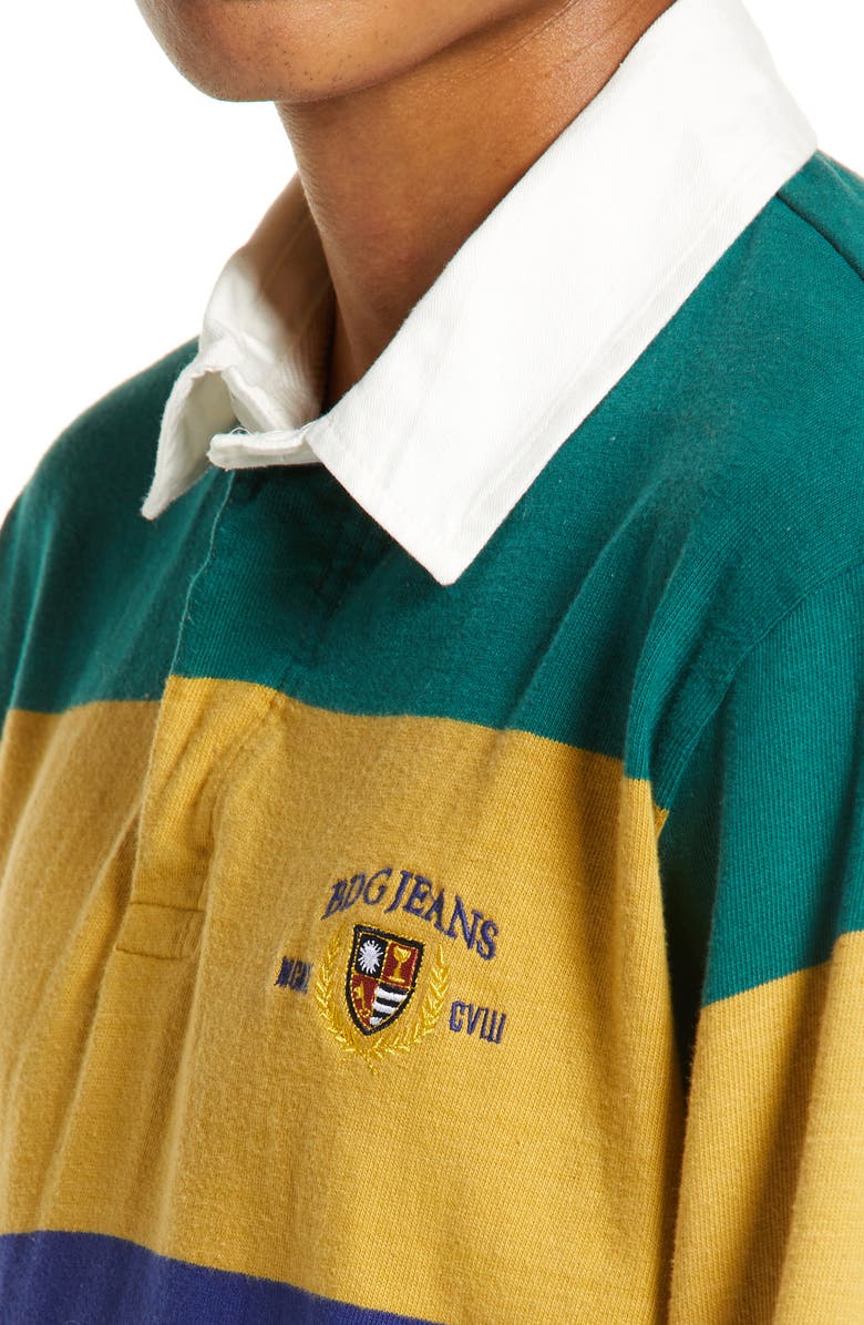 BDG Urban Outfitters Men's Stripe Cotton Rugby Shirt, Alternate, color, 