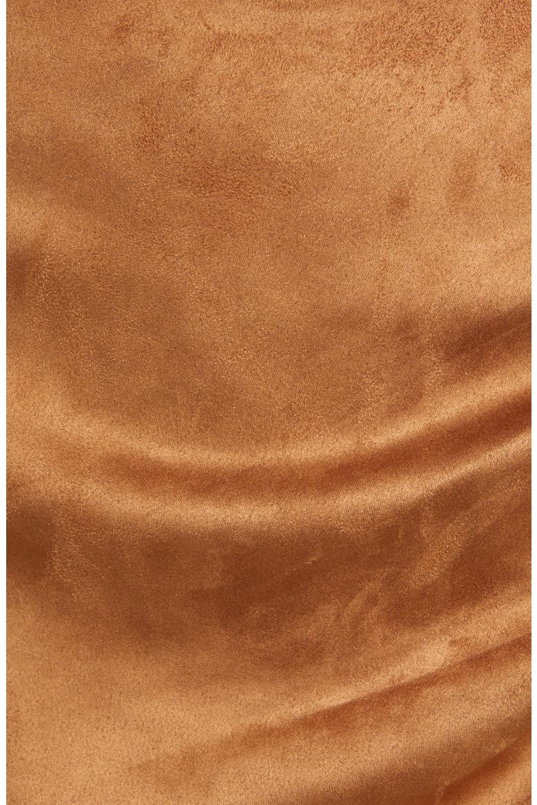 Drape Faux Suede Miniskirt, Alternate, color, DACHSHUND