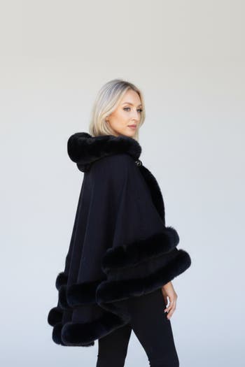 Jolie Hooded Cape Poncho